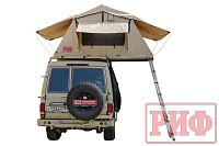 Палатка на крышу автомобиля РИФ Soft RT01-120, тент песочный, 280 гр., 120х120х30 см.